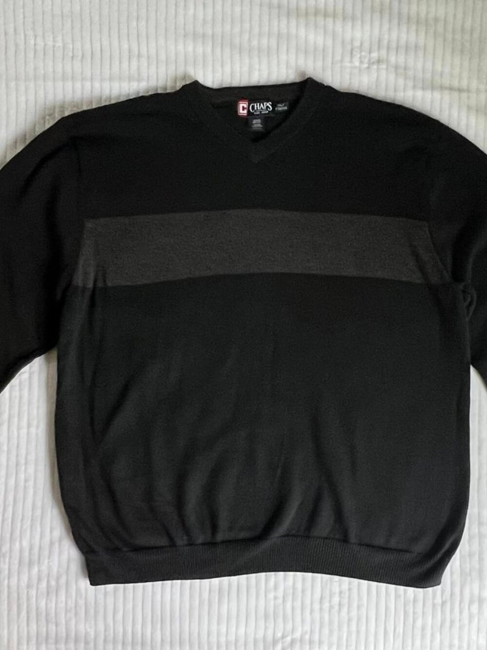 Size XXL Men’s Chaps Sleeve V-Neck Pull Over Sweater